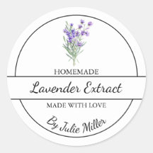 Etikett för enkel hemmaade Lavender Extract