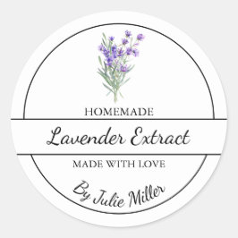 Etikett för enkel hemmaade Lavender Extract