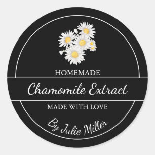 Etikett för enkel hemmadekamomile Extract