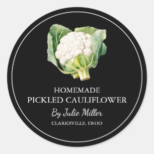 Etikett för enkel homemade Pickled Cauliblomma