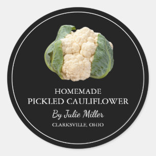 Etikett för enkel homemade Pickled Cauliblomma