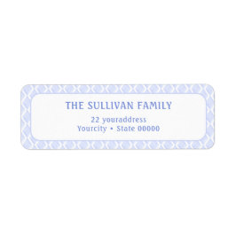 Etikett för enkel vit blå vattenfärgsreturadress returadress etikett