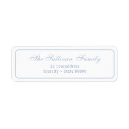 Etikett för enkel vit returadress för elegant