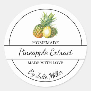 Etikett för enkelt extrakt av ananas
