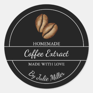Etikett för enkelt extrakt av kaffe