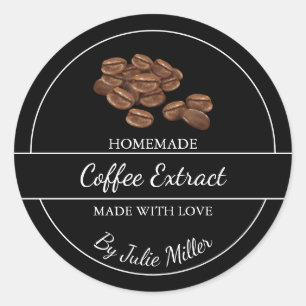 Etikett för enkelt extrakt av kaffe