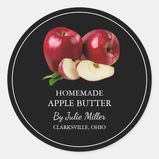 Etikett för enkelt Homemade Apple Butter (Framsida)