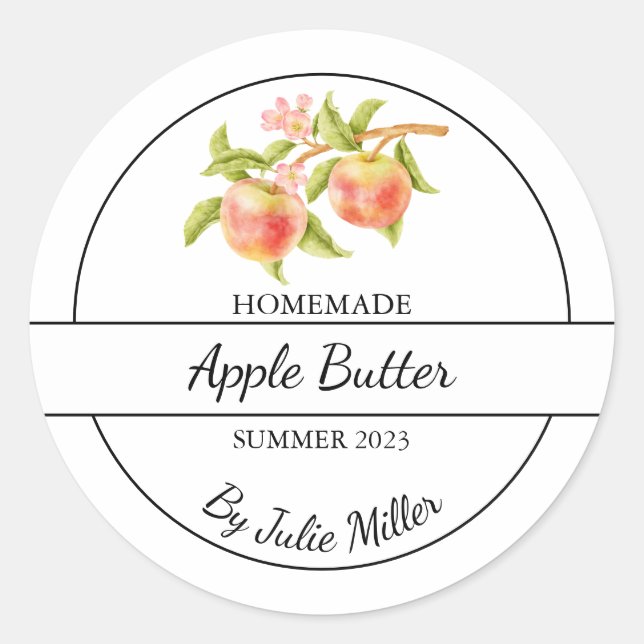 Etikett för enkelt Homemade Apple Butter (Framsida)