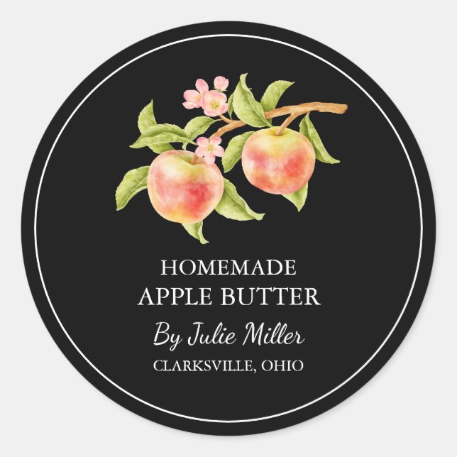 Etikett för enkelt Homemade Apple Butter (Framsida)