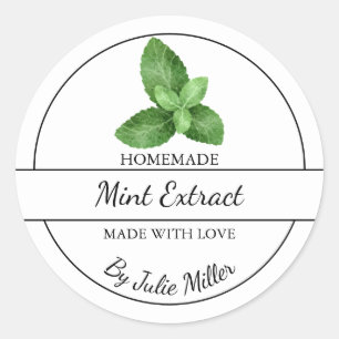 Etikett för enkelt Homemade Mint Extract