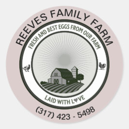 Etikett för etikett för äggkartongen Farm Homestea
