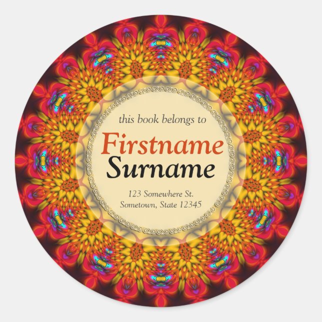 Etikett för etikett för aztec-stammen Mönster Bok (Framsida)