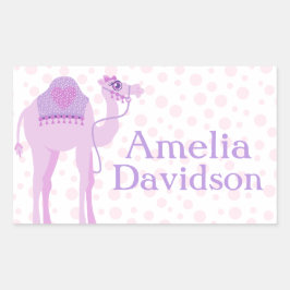 Etikett för etikett för lila-ID för kugghjul på bo