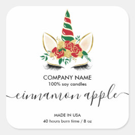 Etikett för etikett för Unicorn Candle