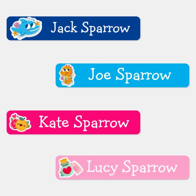 Etikett för etikett på Cute Tecknad Animal Boy & G (Grupp)