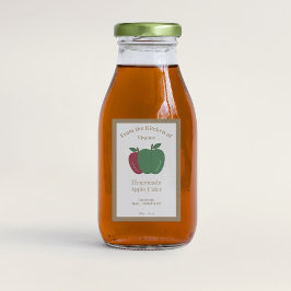 Etikett för etiketten Rustic Apple Cider Flaska