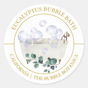 Etikett för eukalyptus Bubble Bath