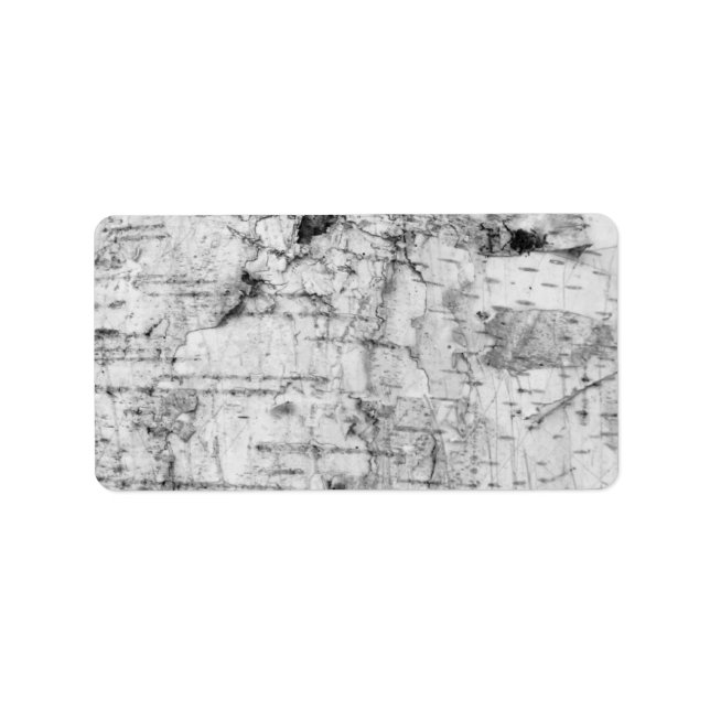 Etikett för fågelbark mönster adressetikett (Framsidan)