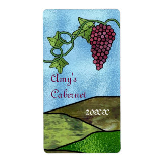 Etikett för fastsatt glas Stil Vin Fraktsedel