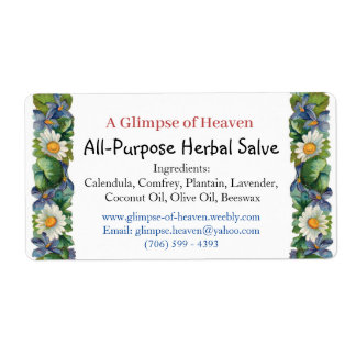 Etikett för flaska av salva fraktsedel