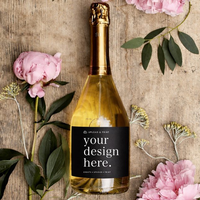 Etikett för flaska Din design uppladdning (Versatile bottle label wraps template for business, events, weddings, special occasions & more!)