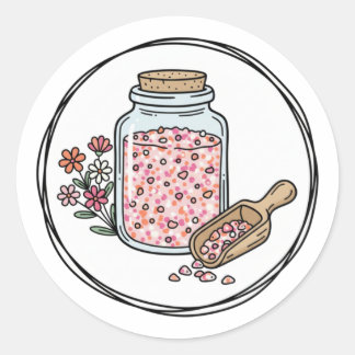 Etikett för Floral Garden Sugar Scrub för slipande