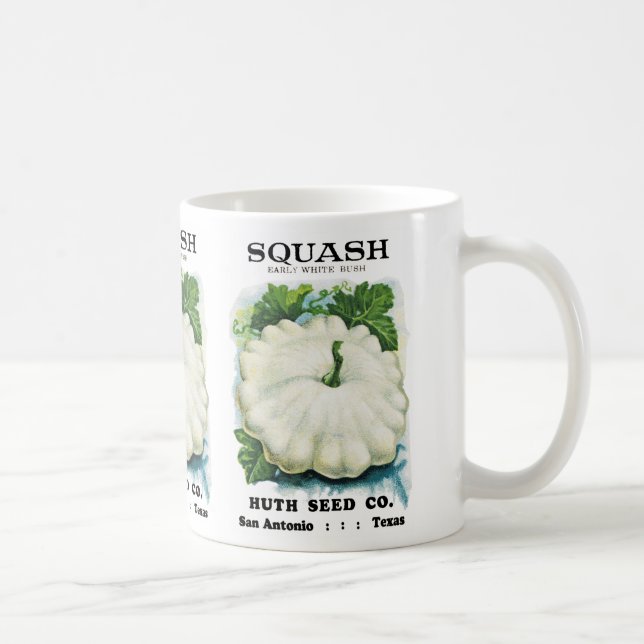 Etikett för förseglat paket i kvadrat kaffemugg (Höger)