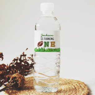 Etikett för fotbollens Födelsedagsfest Vattenflask