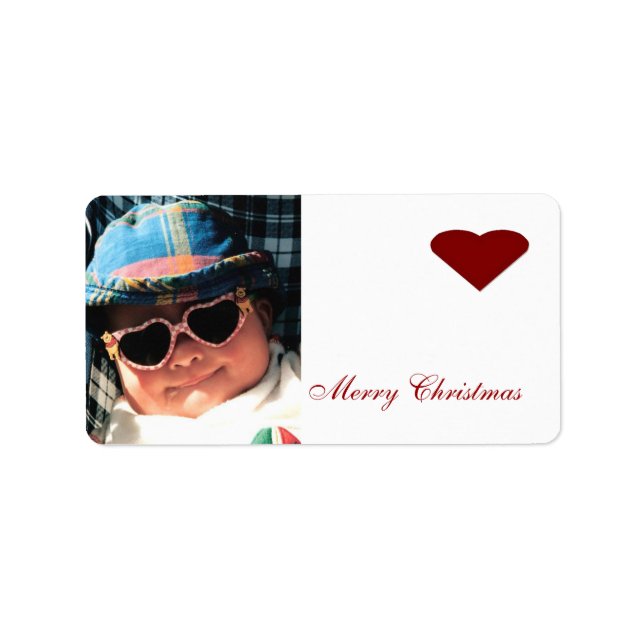 Etikett för fotomeddelande adressetikett (Framsidan)