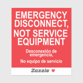 Etikett för frånkoppling av akut, ej serviceutrust