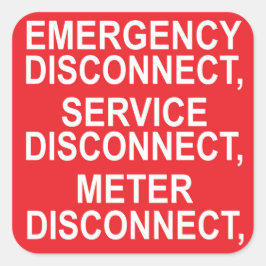 Etikett för frånkoppling av akut, tjänst och mätar
