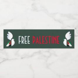 Etikett för fri palestinsk Vattenflaska | Solidari