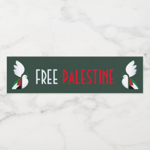 Etikett för fri palestinsk Vattenflaska   Solidari