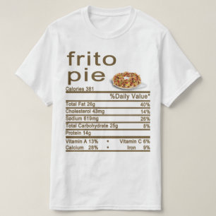 etikett för fritta paj Nutrition Facts T Shirt