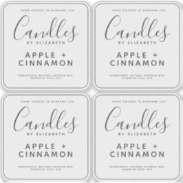 Etikett för genomskinlig ljussken för elegant