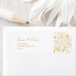 Etikett för GILDED-blooms Returadress Etikett