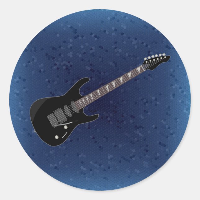 Etikett för gitarillustration (Framsida)