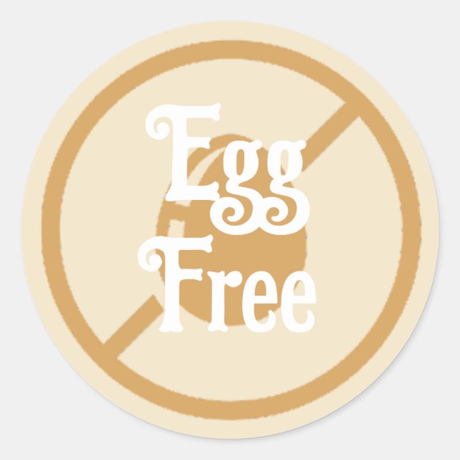 Etikett för gratis varningar för ägg Livsmedelsodl (Framsida)