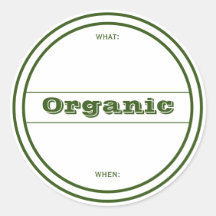 Etikett för Grönt av organisk heminläsning