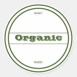 Etikett för Grönt av organisk heminläsning