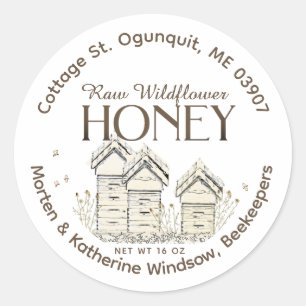 Etikett för grundläggande biodlarnas bakgårdshisto