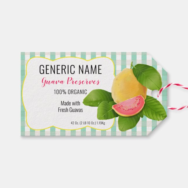 Etikett för Guava Fruit Canning Burk (Framsidan (Horizontal))