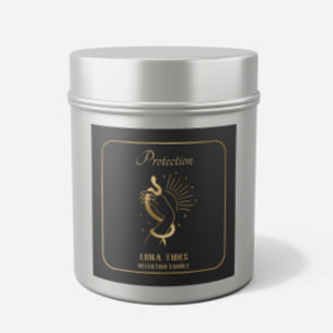 Etikett för Guld serpent Protection Invent Candle