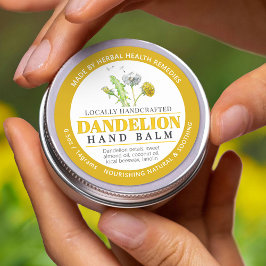 Etikett för gult av handbalmssalva