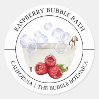 Etikett för hallon Bubble Bath