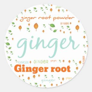 ETIKETT FÖR HERB ORD - GINGER ROOT PULVER