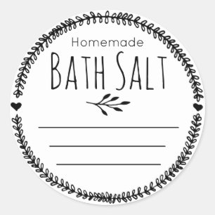 Etikett för homemade badsaltsoak