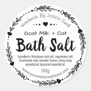 Etikett för homemade badsaltsoak