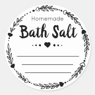 Etikett för homemade badsaltsoak