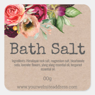 Etikett för homemade Bath Salt